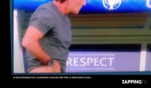 Euro 2016 : Joachim Löw, l’entraineur de l’Allemagne, met plusieurs fois la main dans son pantalon, la vidéo buzz