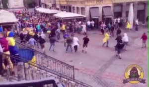 Des hooligans Allemands dévastent le centre de Lille - Allemagne Ukraine - Euro 2016