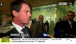Magnanville: Manuel Valls déplore un "acte effrayant"