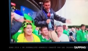 Euro 2016 - Les supporters irlandais déguisent un journaliste en plein direct