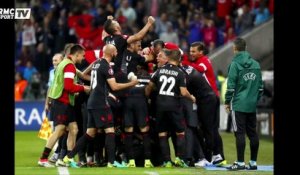 Euro 2016 - Supporters et joueurs, la joie des Albanais après la victoire face à la Roumanie