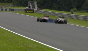 Grand Prix d'Autriche - Dangereux contact entre Perez et Sainz.