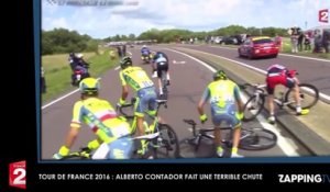Tour de France 2016 : Alberto Contador fait une terrible chute dès le premier jour (Vidéo)