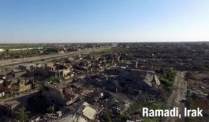 Irak : la destruction de la ville de Ramadi filmée avec un drone