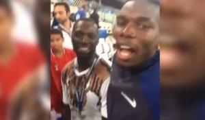 Euro 2016 : Paul Pogba se lâche avec Omar Sy et réconforte Jérôme Boateng après la victoire des Bleus (vidéo)
