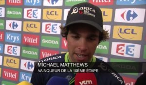 Cyclisme - Tour de France : M. Matthews «Le meilleur a gagné et c'était moi»