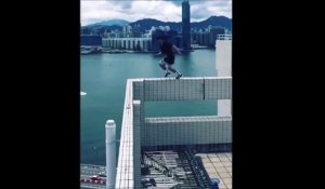Un free runner saute entre deux immeubles de 25 étages : Vertige interdit
