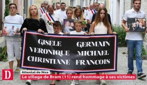 Marche blanche à Bram en hommage aux victimes de l'attentat de Nice originaires du village
