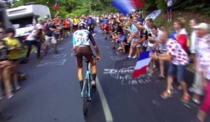 Romain Bardet fend la foule - Étape 18 / Stage 18 (Sallanches / Megève) - Tour de France 2016