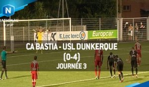 J3 : CA Bastia - USL Dunkerque (0-4), le résumé