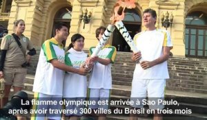 La torche olympique est arrivée à Sao Paulo