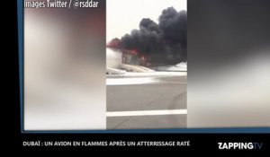 Dubaï : Un avion d’Emirates en flammes après un atterrissage raté ! (Vidéo)