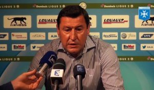 Conférence de presse de Viorel Moldovan avant AJ Auxerre - Gazélec Ajaccio