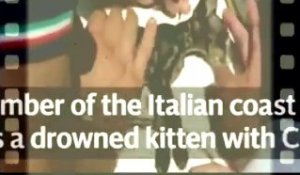 Les gardes-côtes italiens font l'impossible pour maintenir un chat en vie après l'avoir sauvé d'une noyade