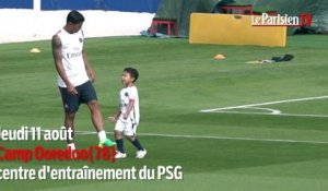 PSG : Thiago Silva s’entraîne avec ses deux enfants