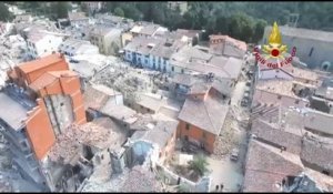 Italie : les ravages du séisme d’Amatrice vus par drone