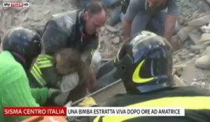 En Italie, une fillette sous les décombres est sauvée