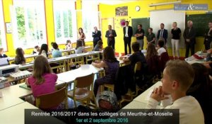 [A CHAUD] - Rentrée 2016/2017 dans les collèges de Meurthe-et-Moselle