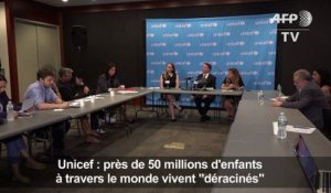 Unicef: près de 50 millions d'enfants "déracinés" dans le monde