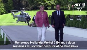Rencontre Hollande-Merkel à Evian