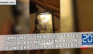 Samsung suspend les ventes du Galaxy Note 7 en raison d'une explosion de batterie