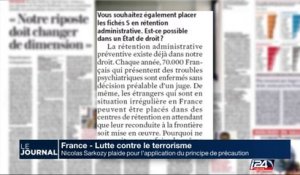 Sarkozy présente son plan contre le terrorisme