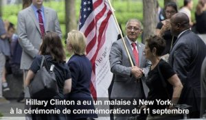 Clinton chancelle en quittant la cérémonie du 11 septembre