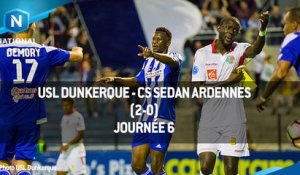 J6 : USL Dunkerque - CS Sedan Ardennes (2-0), le résumé