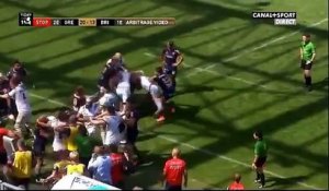 Baston générale entre les rugbyman de Grenoble et Brive