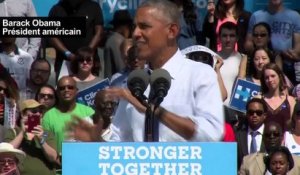 Barack Obama fait campagne pour Hillary Clinton