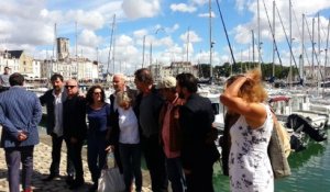 L'équipe du film "Mon frère bien aimé" au Festival de la fiction TV de La Rochelle