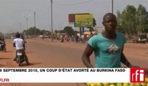 16 septembre 2015, un coup d'État avorté au Burkina Faso