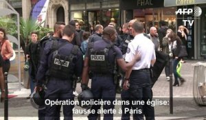 Opération policière dans une église: fausse alerte à Paris