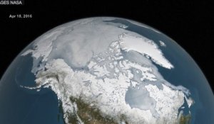 La fonte de l'Arctique filmé depuis l'espace par la NASA