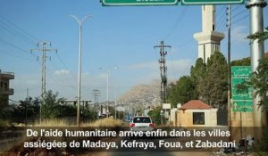 Un convoi de l'Onu distribue de l'aide alimentaire à Madaya