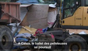 Calais: le ballet des pelleteuses se poursuit