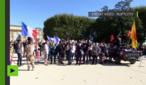 Des manifestants pro et anti-réfugies sont face à face à Montpellier