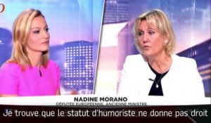 Agacée, Nadine Morano fustige les journalistes et les humoristes