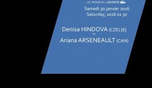 #1 Denisa HINDOVA (CZE) [6] vs. Ariana ARSENEAULT (CAN) - 1/2 finale - Les Petits As 2016