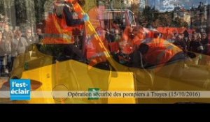 Opération sécurité des pompiers à Troyes