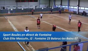 Quatrième tour début, Club Elite Masculin, J2, Fontaine contre Balaruc, Sport Boules, saison 2016-2017