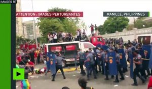 Philippines : un camion de police fonce sur des manifestants