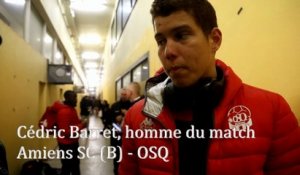 Foot : Cédric Barret, étoile du match Amiens - OSQ