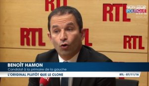 Primaire à gauche : Benoît Hamon ‘’préfèrerait’’ François Hollande à son ‘’clone’’ Manuel Valls