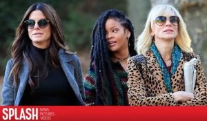 Sandra Bullock, Cate Blanchett et Rihanna arrivent sur le plateau d'Ocean's 8