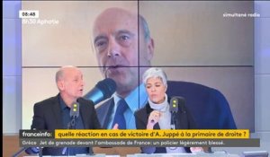 Jean-Michel Aphatie balance en direct que Nadine Morano ne soutiendra pas Alain Juppé s'il gagne la primaire