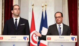 Déclaration conjointe avec M. Youssef Chahed, Premier ministre de la République tunisienne