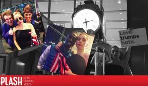 Lady Gaga proteste contre le président élu Donald Trump à New York