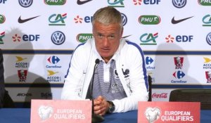 Qualifs CM 2018     France - Suède: conférence d'avant match de Didier Deschamps