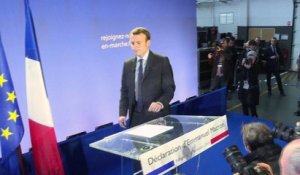 Macron candidat à la présidentielle contre "le système"